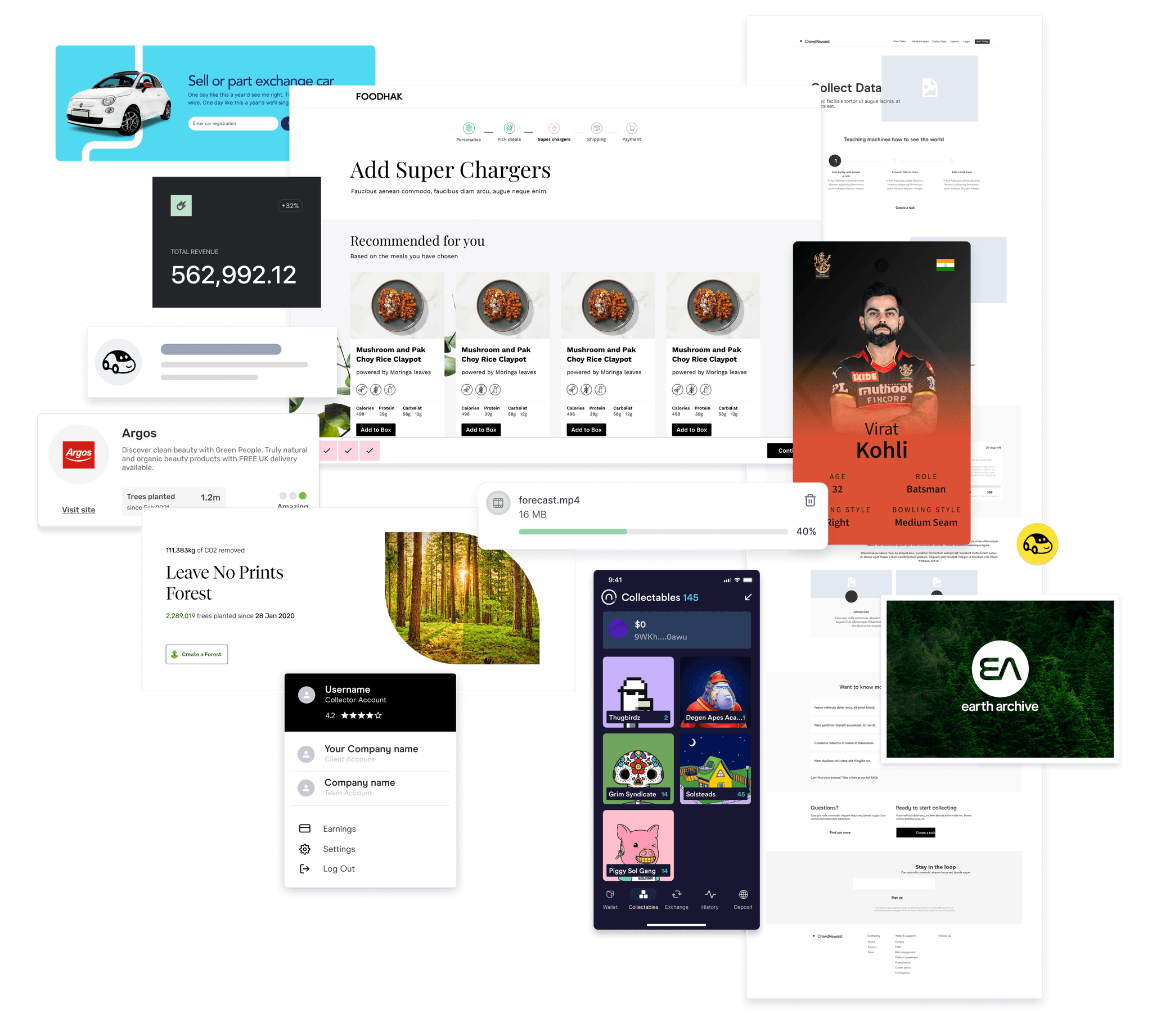 Examples of Precode UI designs